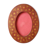 Frame art nouveau wood painted décor 16 cm x 11 cm