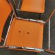 Tubmenager orange vintage chairs