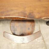 Dining table brutalist chairs in solid wood