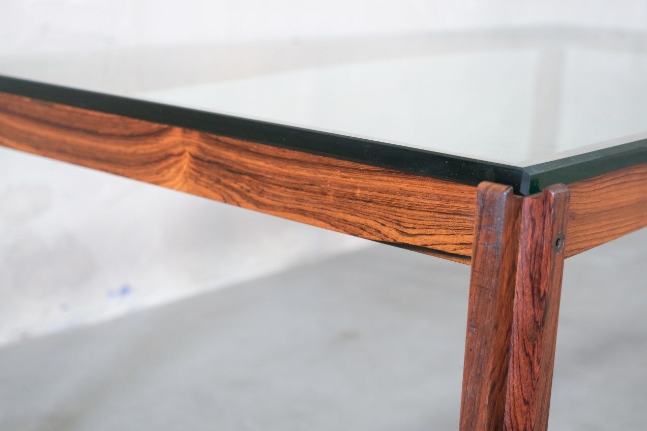 Danish Minimalist Rosewood Coffee Table, 1960s