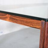 Table basse en palissandre minimaliste danoise, années 1960