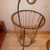 Porte parapluie scoubidou fer forge 1960