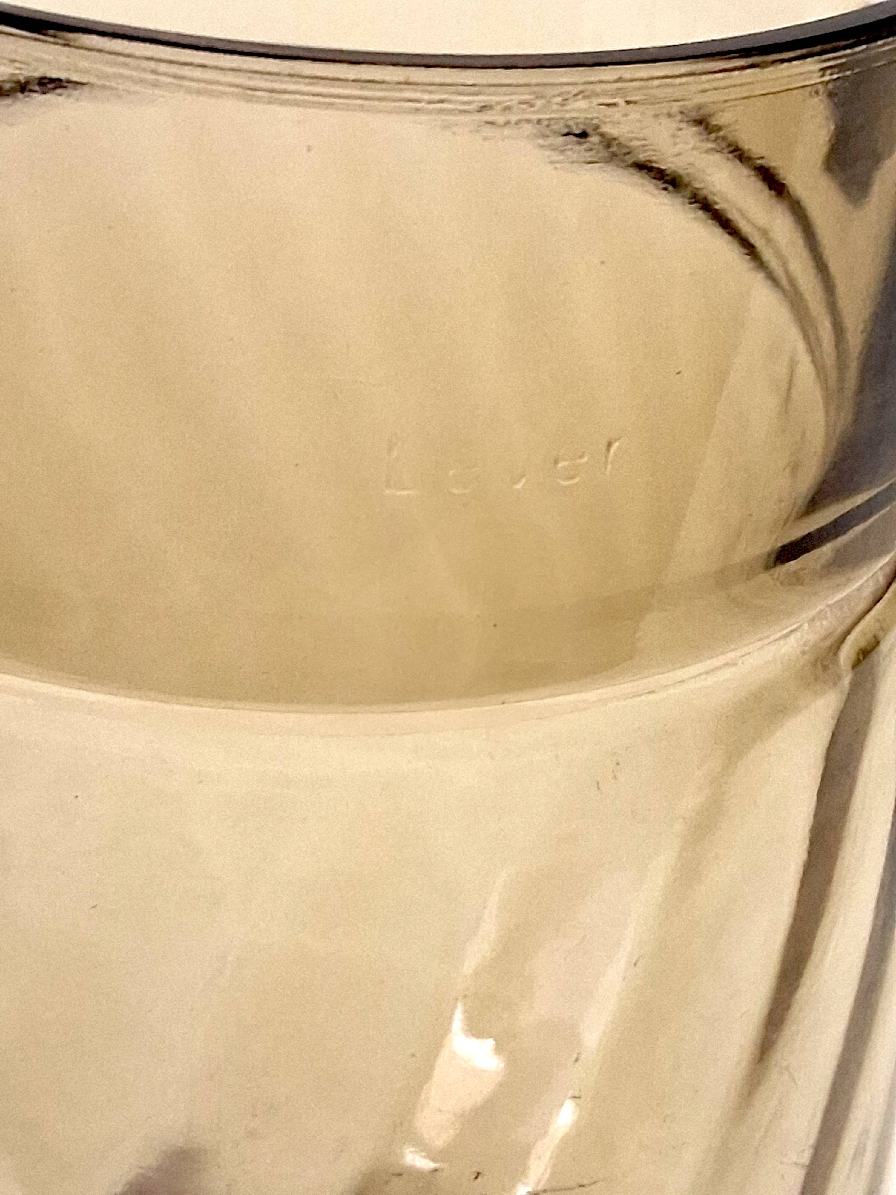 Very pretty black smoked glass pitcher from Lever in very good condition.