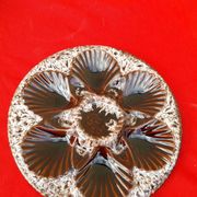 5 plates stamped Marius Giuge potter artist Vallauris diam 23.5 cm