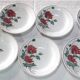 9 hollow plates Luxeuil HBCM flowers and foliage