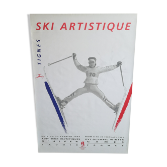 Affiche officielle Jeux Olympiques d'Albertville Ski Artistique