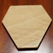 Cendrier persan antique avec plateau triangulaire en verre