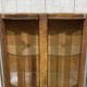 English walnut display cabinet, 1950s
