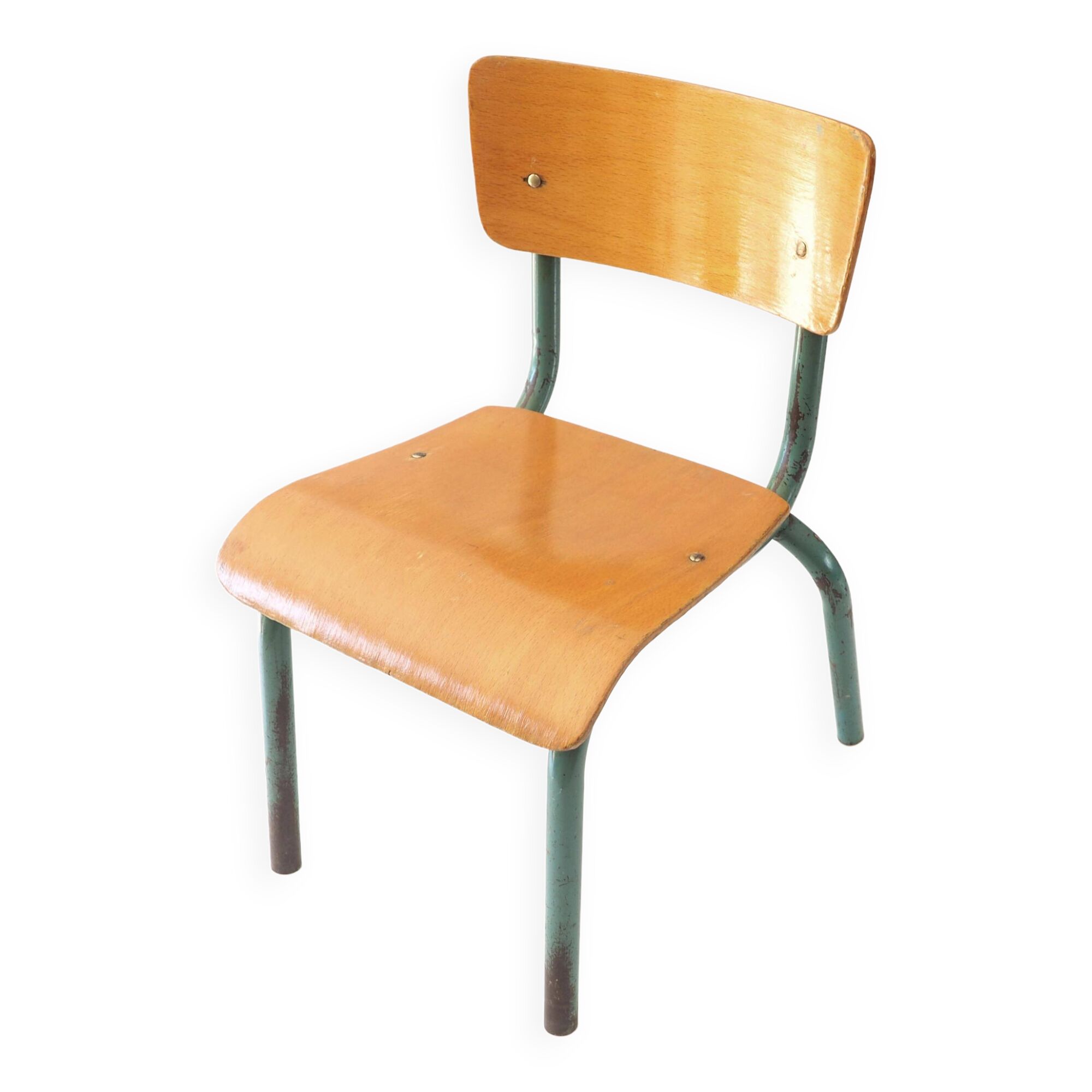 Chaise d'écolier bois blond