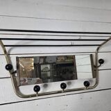 Vintage coat rack with pivoting mirror from the 60s