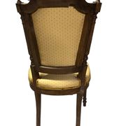 Queen's chair in Louis XVI style, wood and fabric, late 19th century.