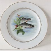 Lot 6 old fish plates, Sofafils porcelain