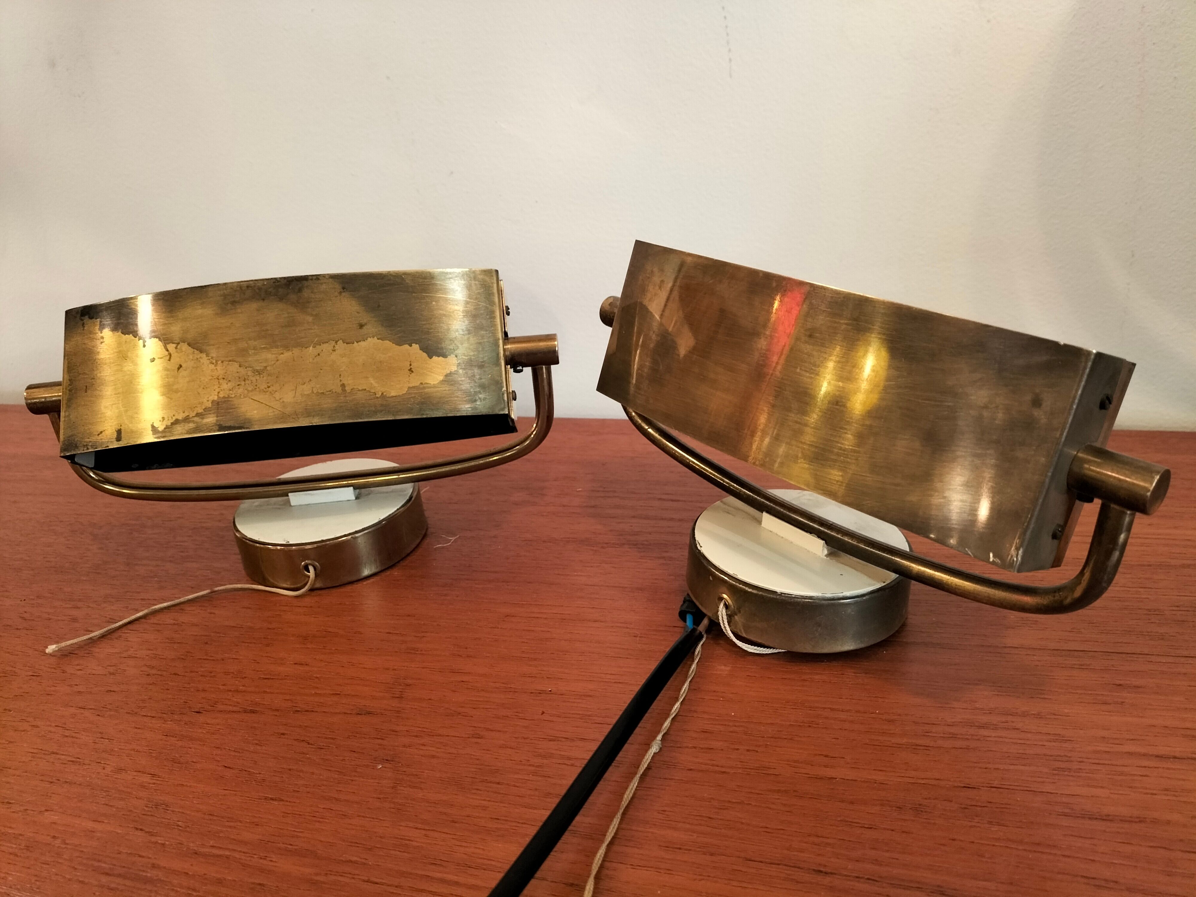 Pair wall lamps