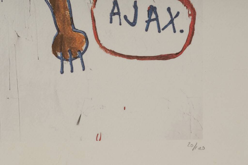Jean-Michel Basquiat. Numbered colour silkscreen. 1990s.