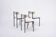 Set of Three Dutch White Alpha Chairs Designed by Rudolf Wolf, 1960s