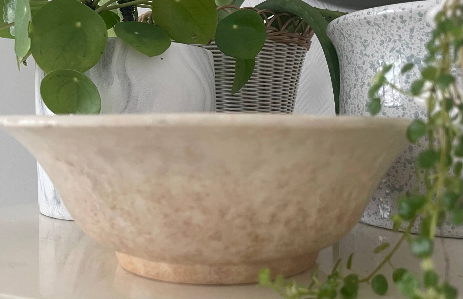 Old iron earth salad bowl