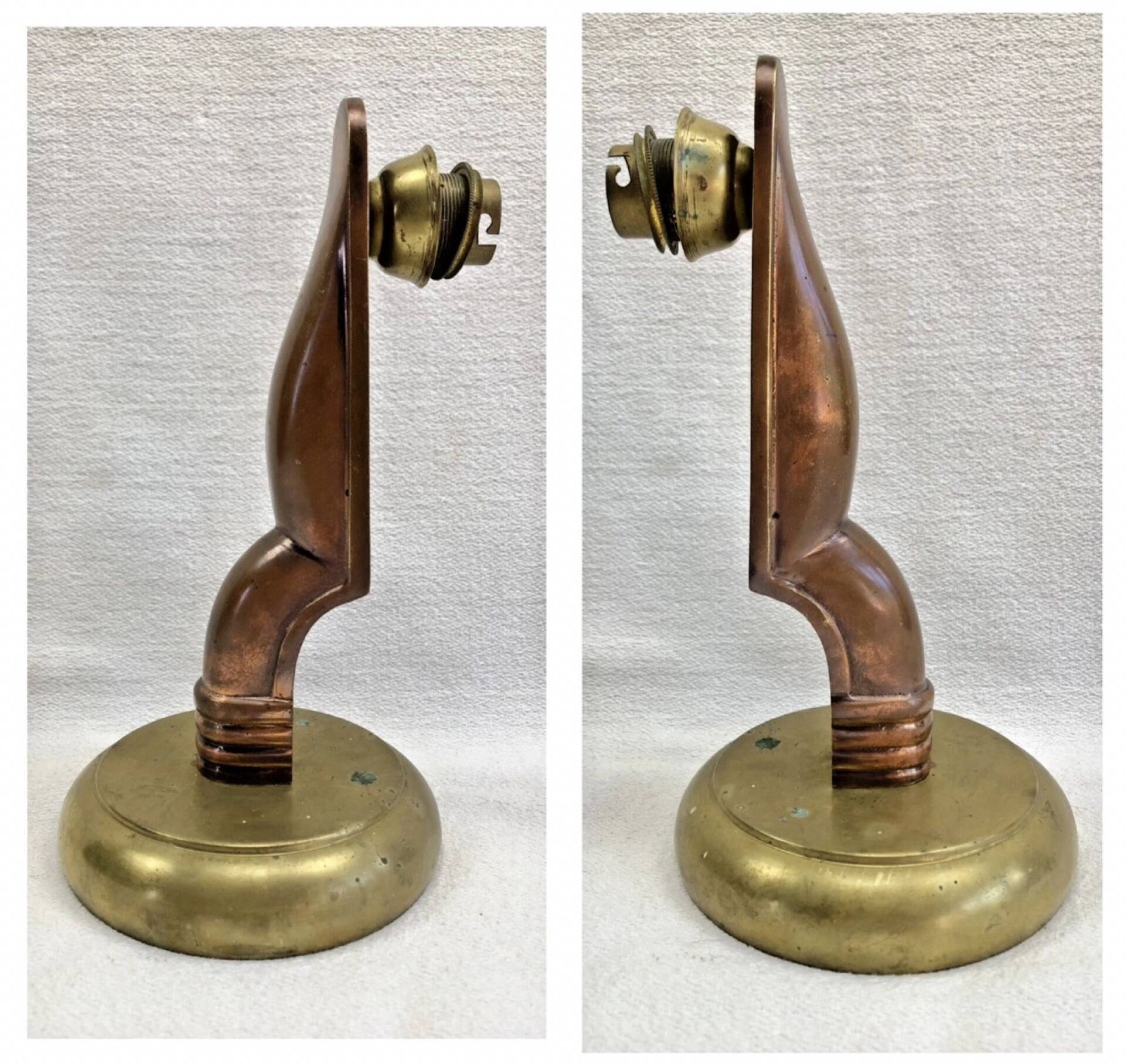 Vintage Streamline Ship bronze Art Deco wall light Ezan