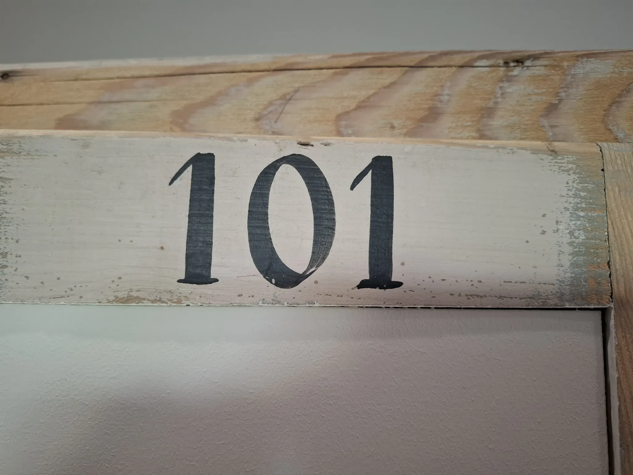 Wooden changing rooms