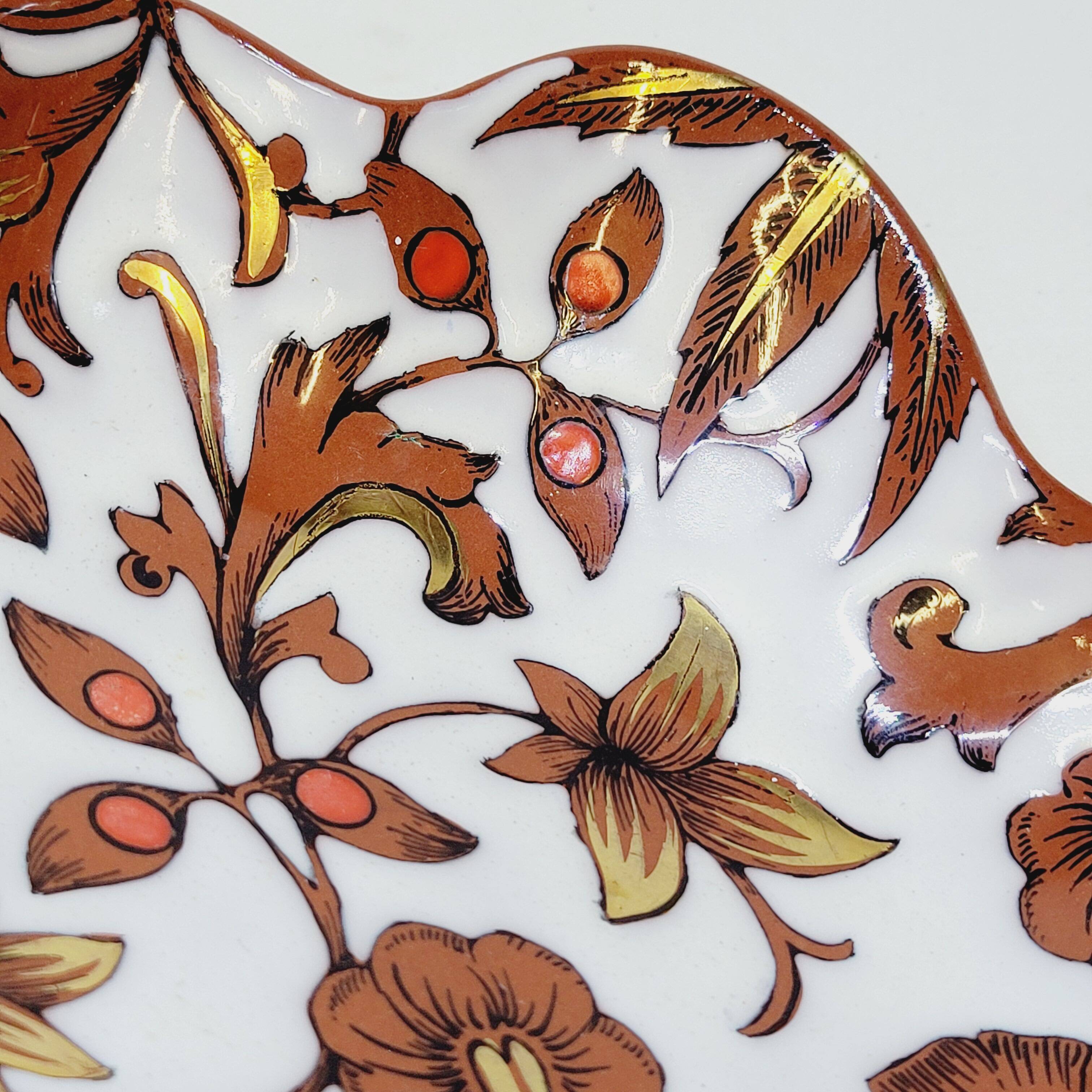 Longwy Cloisonné Enameled Basket Empty Pocket Cup Flowers Fe