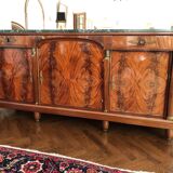 Empire style mahogany row with marble