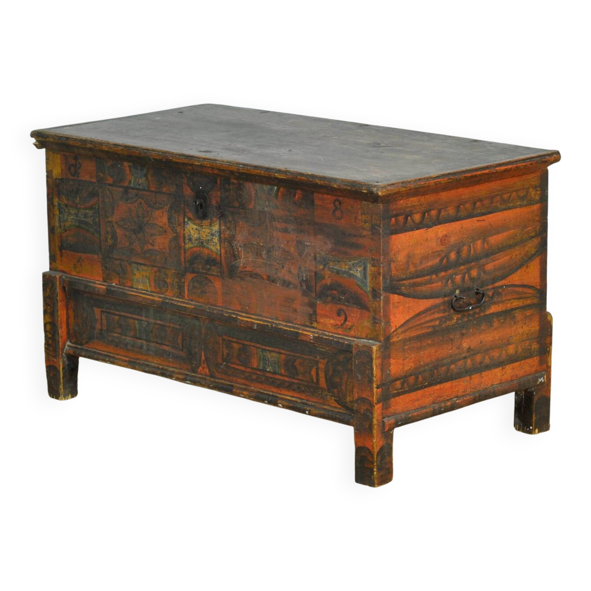 Folk art wedding chest, anno 1852