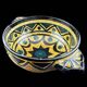 Earthenware Bowls St Jean de Bretagne Set of 4 Hand Decorated Geometric Black
