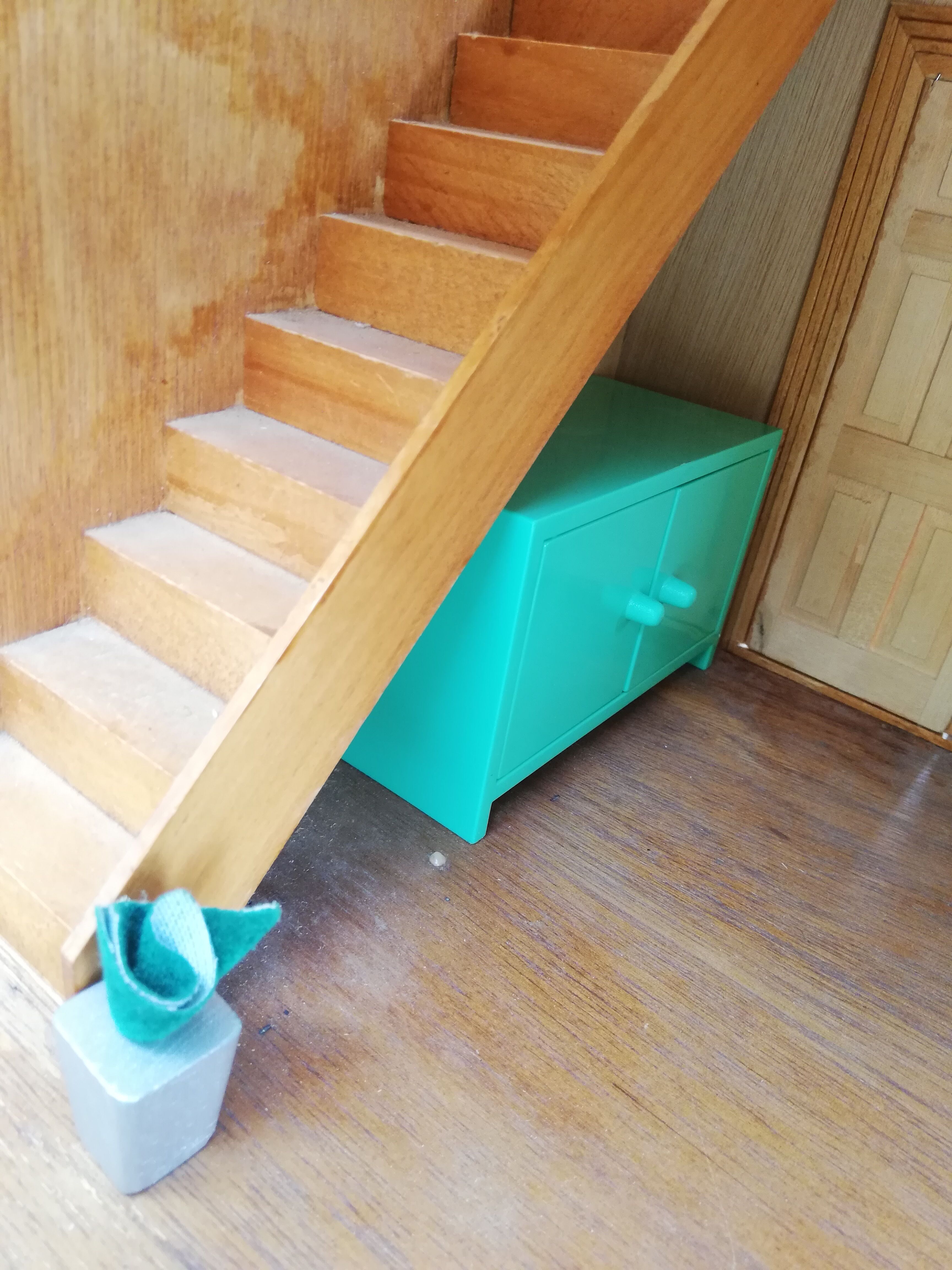 Vintage wooden dollhouse