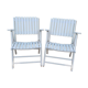 White wooden folding garden chairs from the 70s
