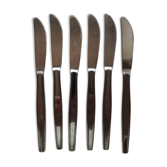 Set of 6 Rostfrei stainless steel table knives