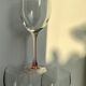 Set of 6 large pink-stemmed wine glasses Made in France 1970s