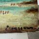 Small old oil painting "beach"