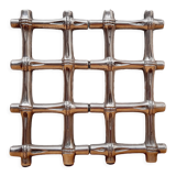 Bamboo silver metal trivety