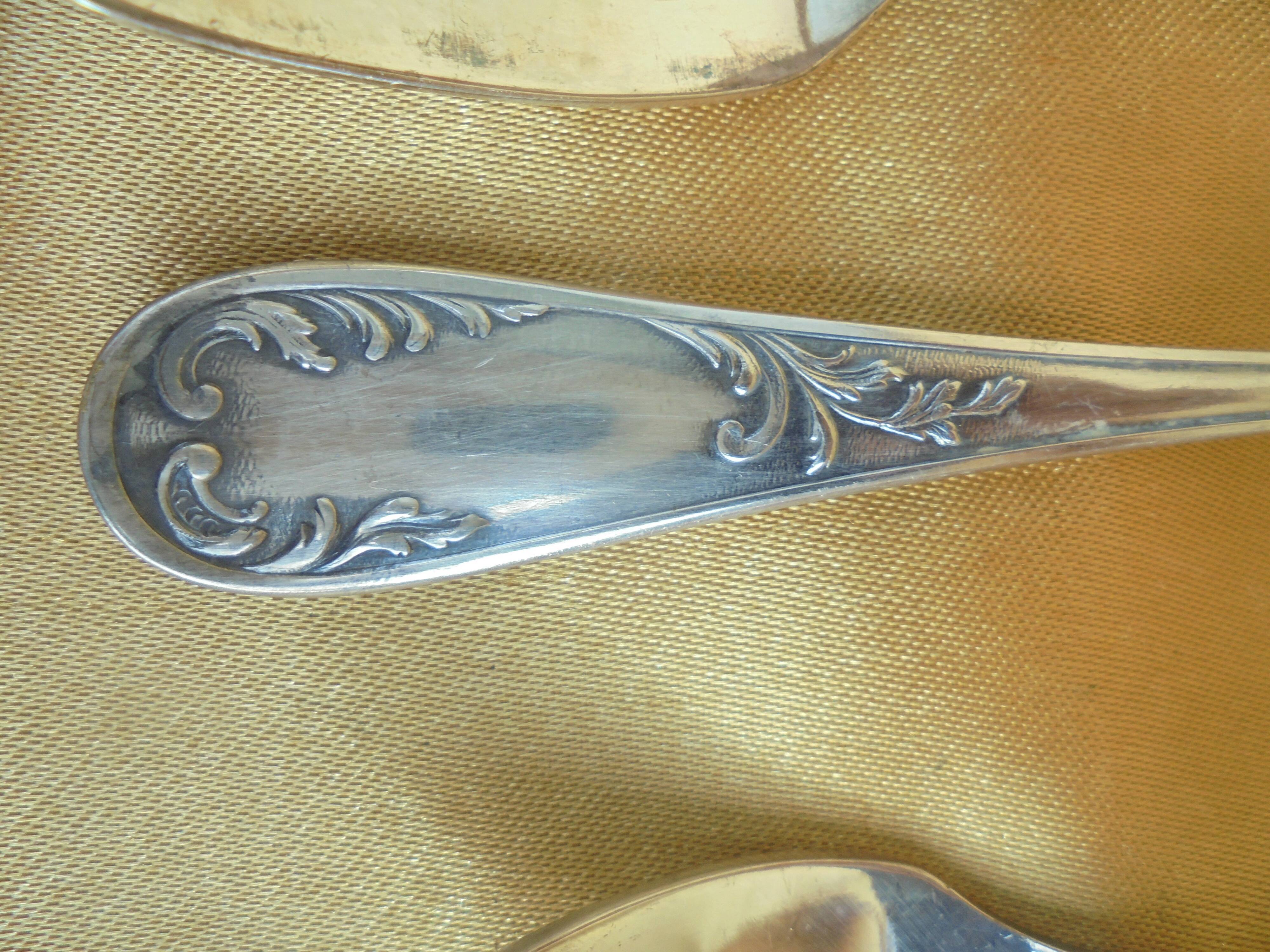 12 dessert forks with Sfam silver metal shovel