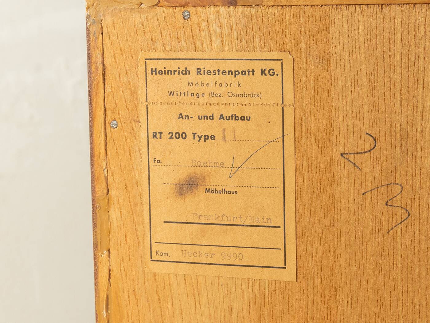 Commode des années 1960, Heinrich Riestenpatt, vintage