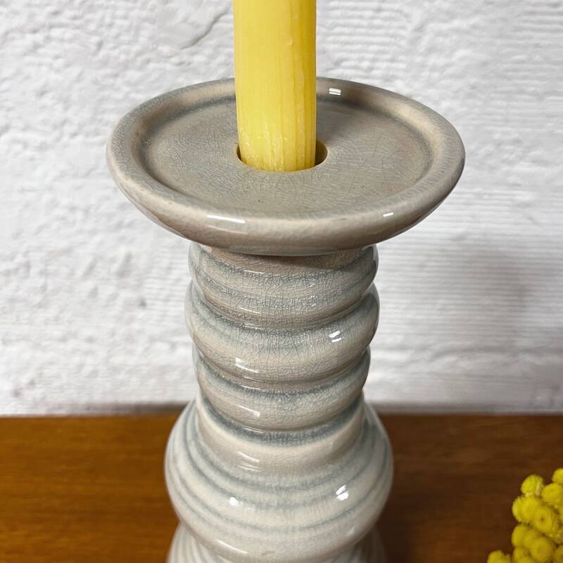 Large earthenware candle holder
