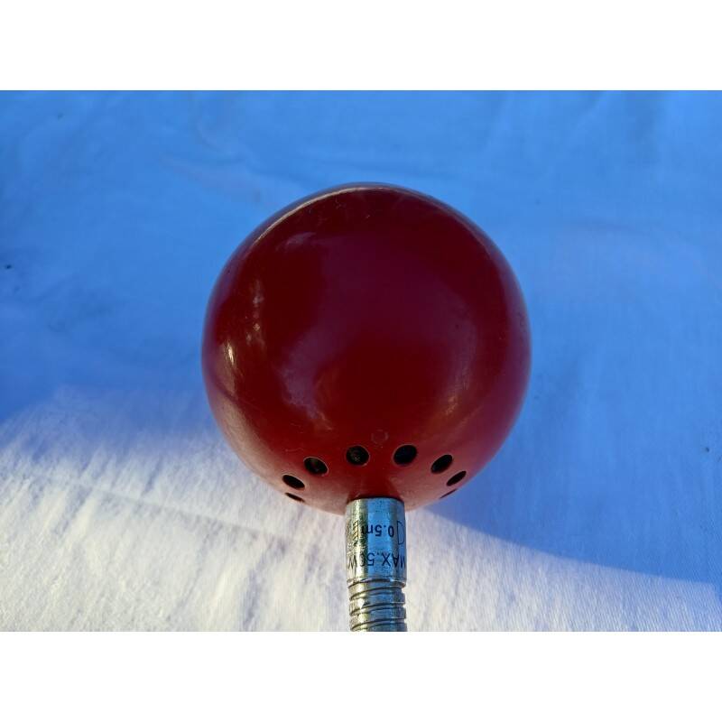 Vintage red metal pendant light