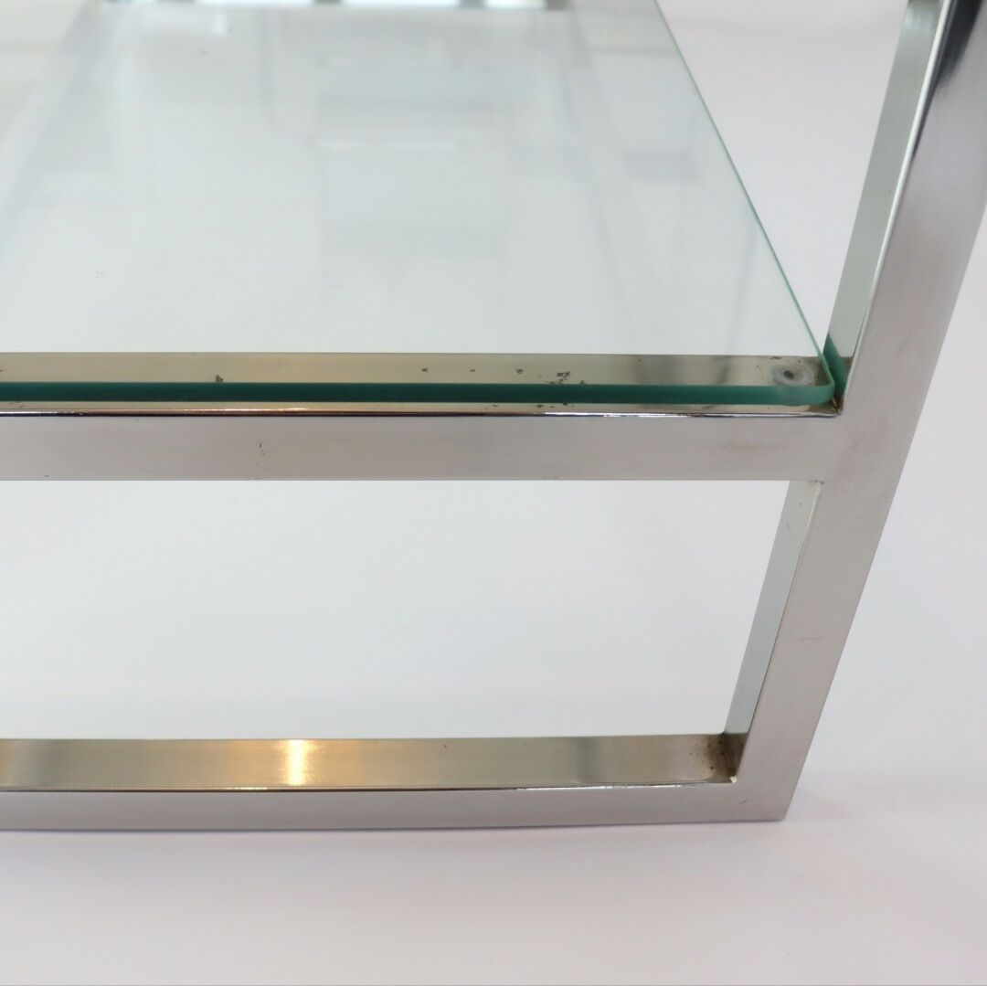 Metal and glass coffee table