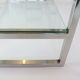 Metal and glass coffee table