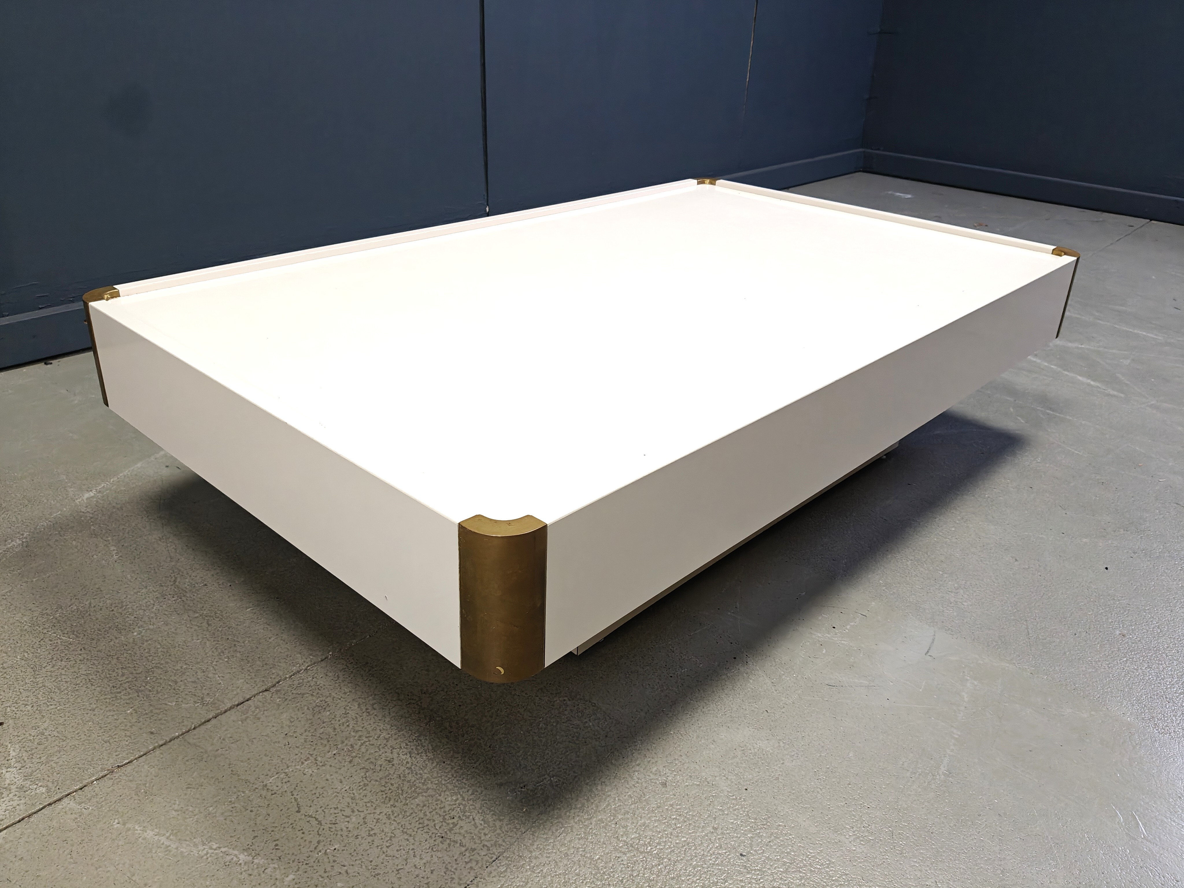 Vintage coffee table attributed to Willy Rizzo, 1970s.