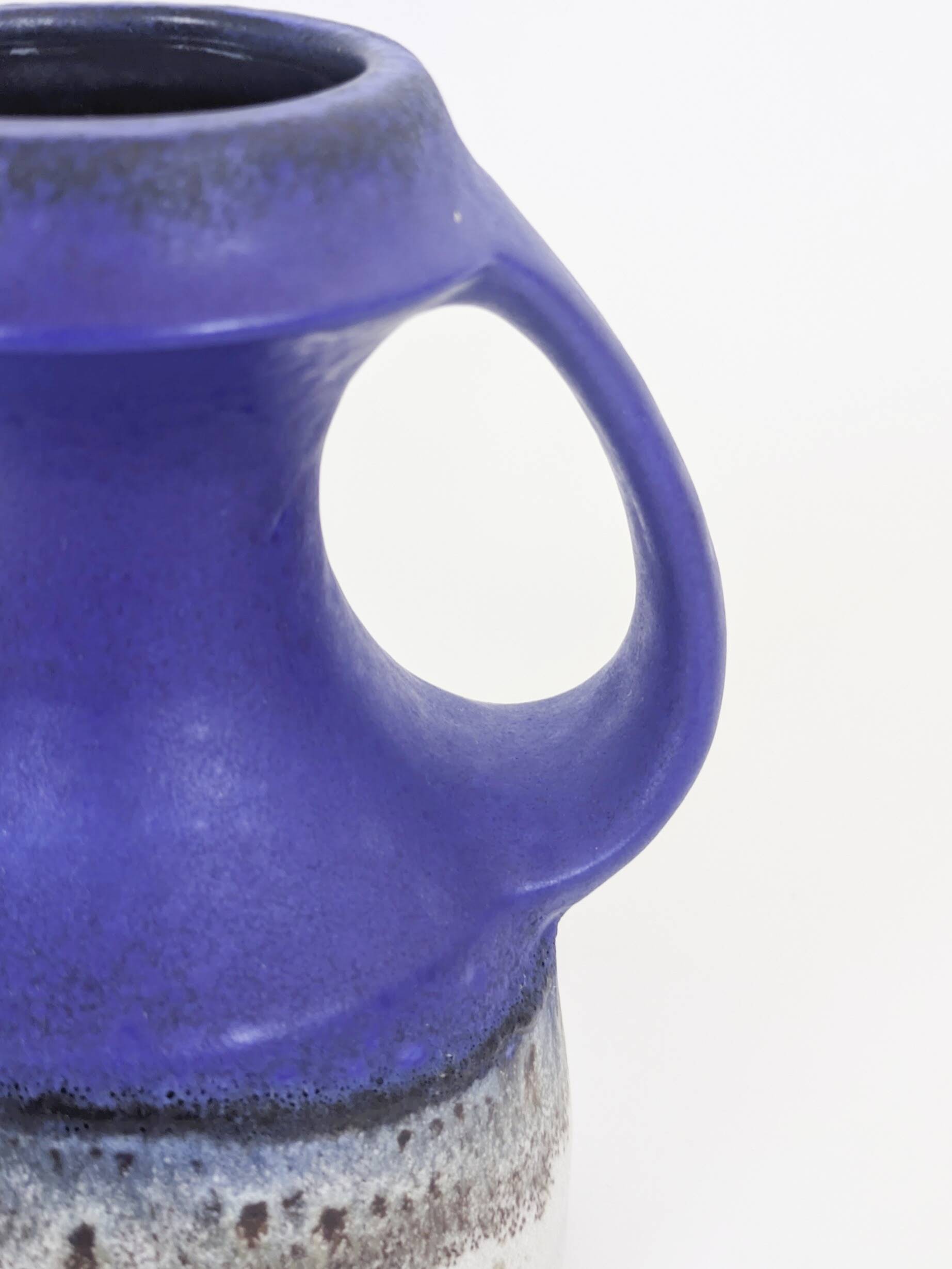 Vase Jug Steuler Ceramics West Germany Cobalt Blue 1960s