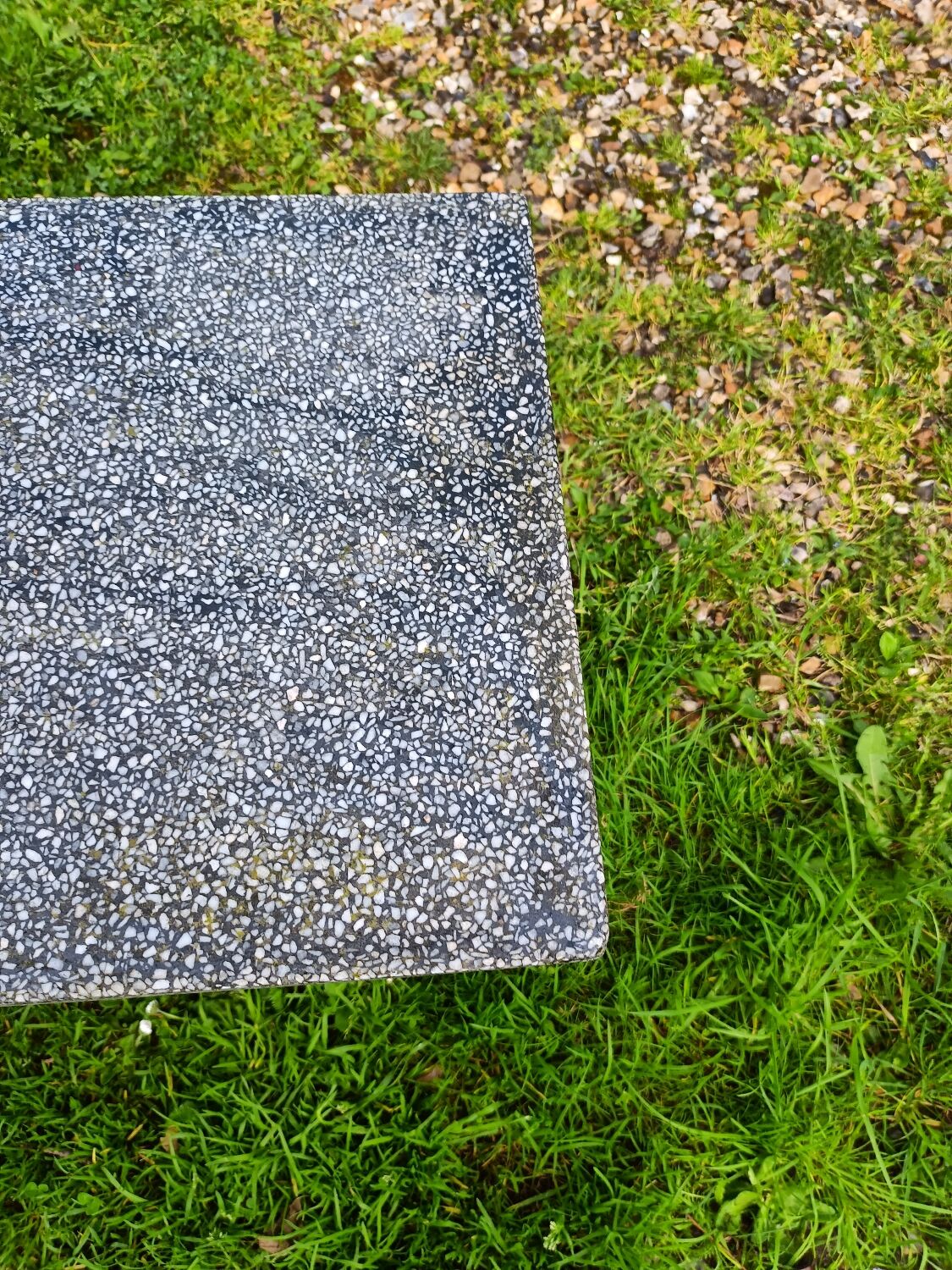 Old garden furniture in vintage stone