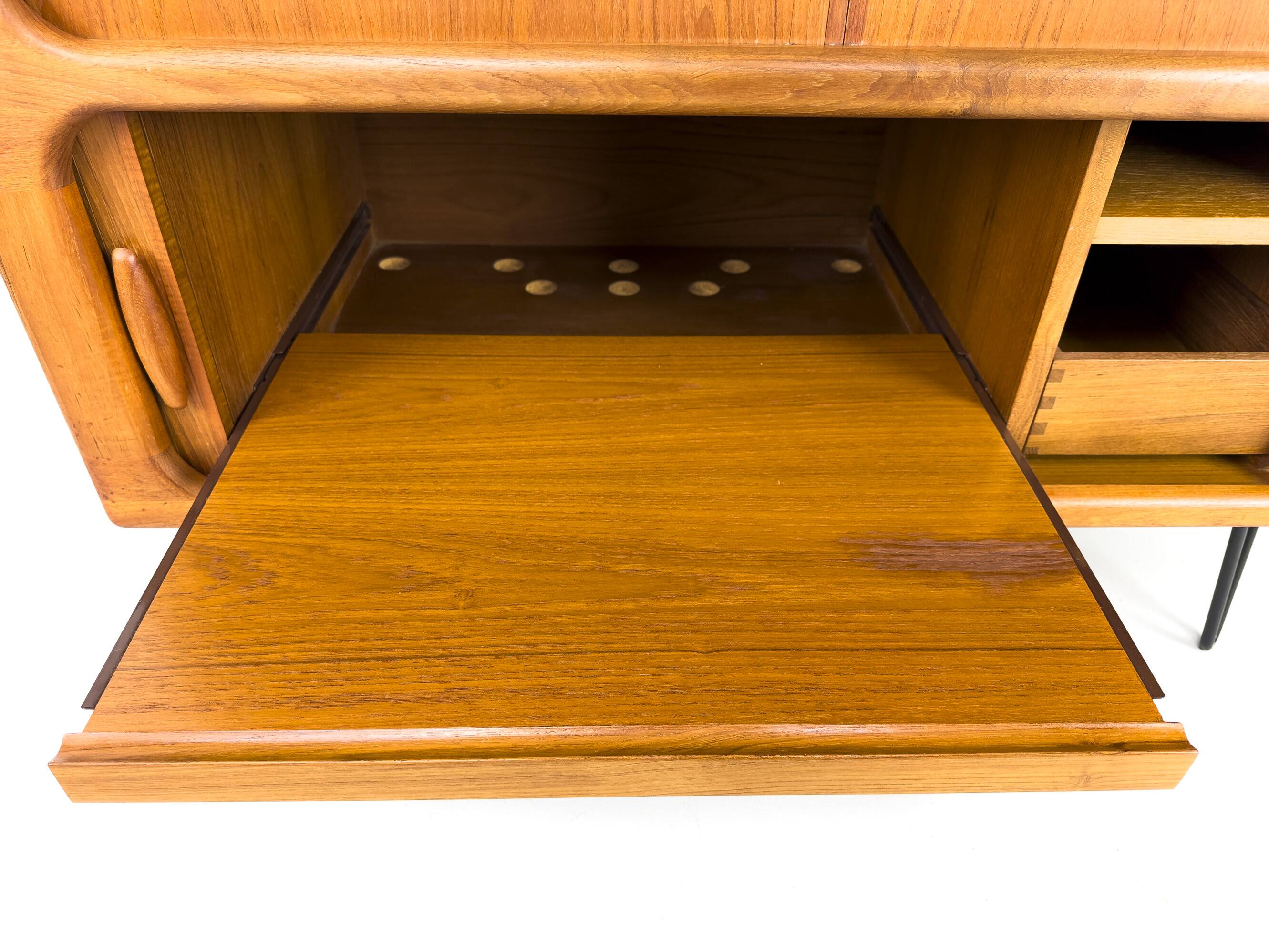 Danish Teak Hi-Fi Sideboard with Tambour Doors from Dyrlund, 1970s