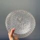 Pair of transparent round glass wall lights