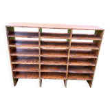 Antique wooden locker storage unit