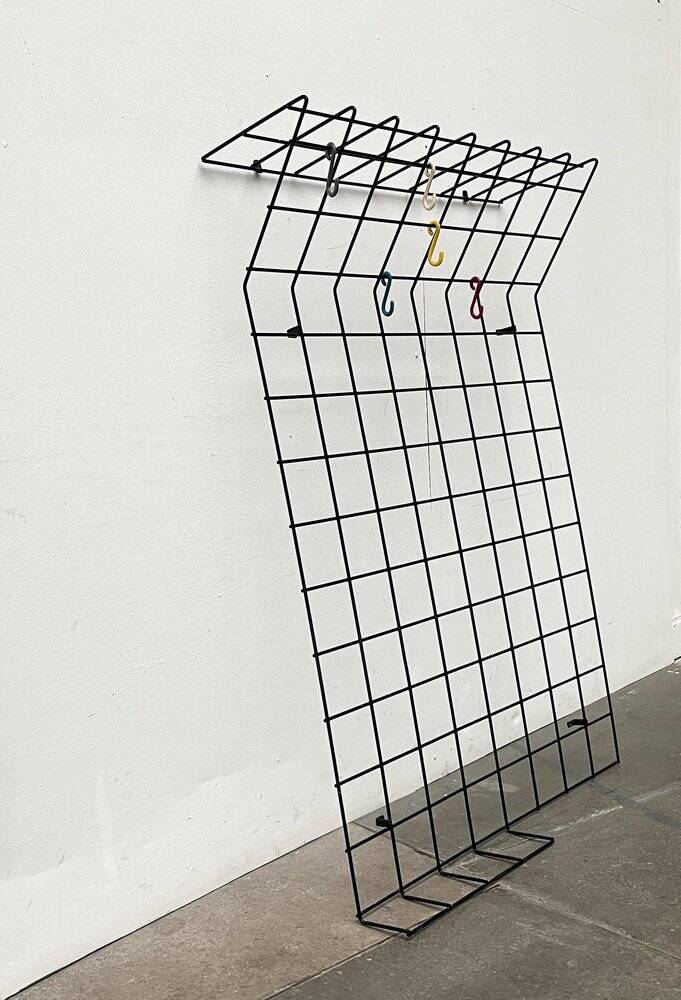 Minimalist German coat rack from the mid-century, 1960s.