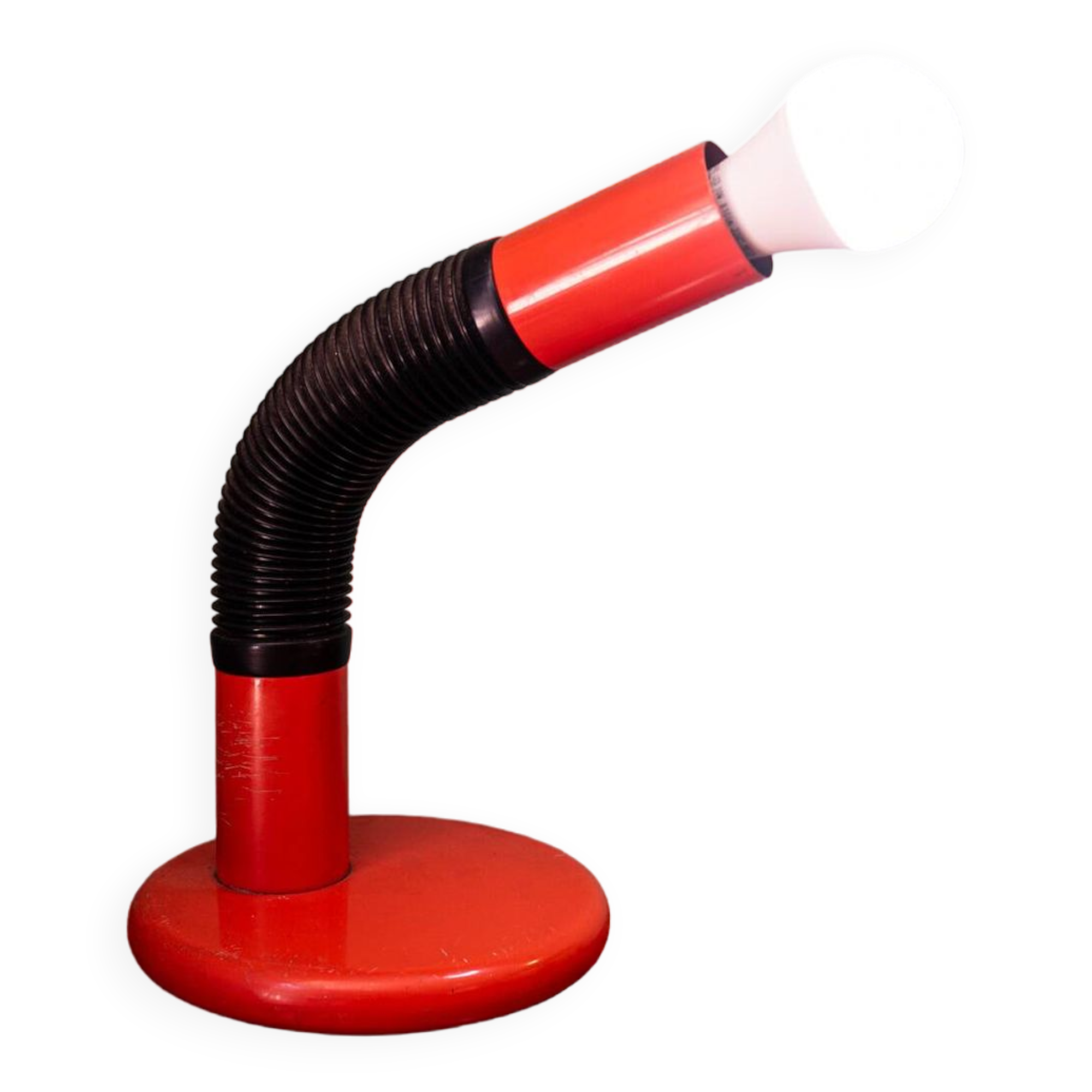 Orange Elbow table lamp by E. Bellini for Targetti Sankey, Italy, 70's