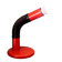 Orange Elbow table lamp by E. Bellini for Targetti Sankey, Italy, 70's