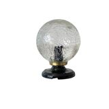 Ceiling light or wall light with cracked glass globe, 13 cm, porcelain rose.
