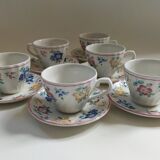 6 English cups Churchill Rosetta