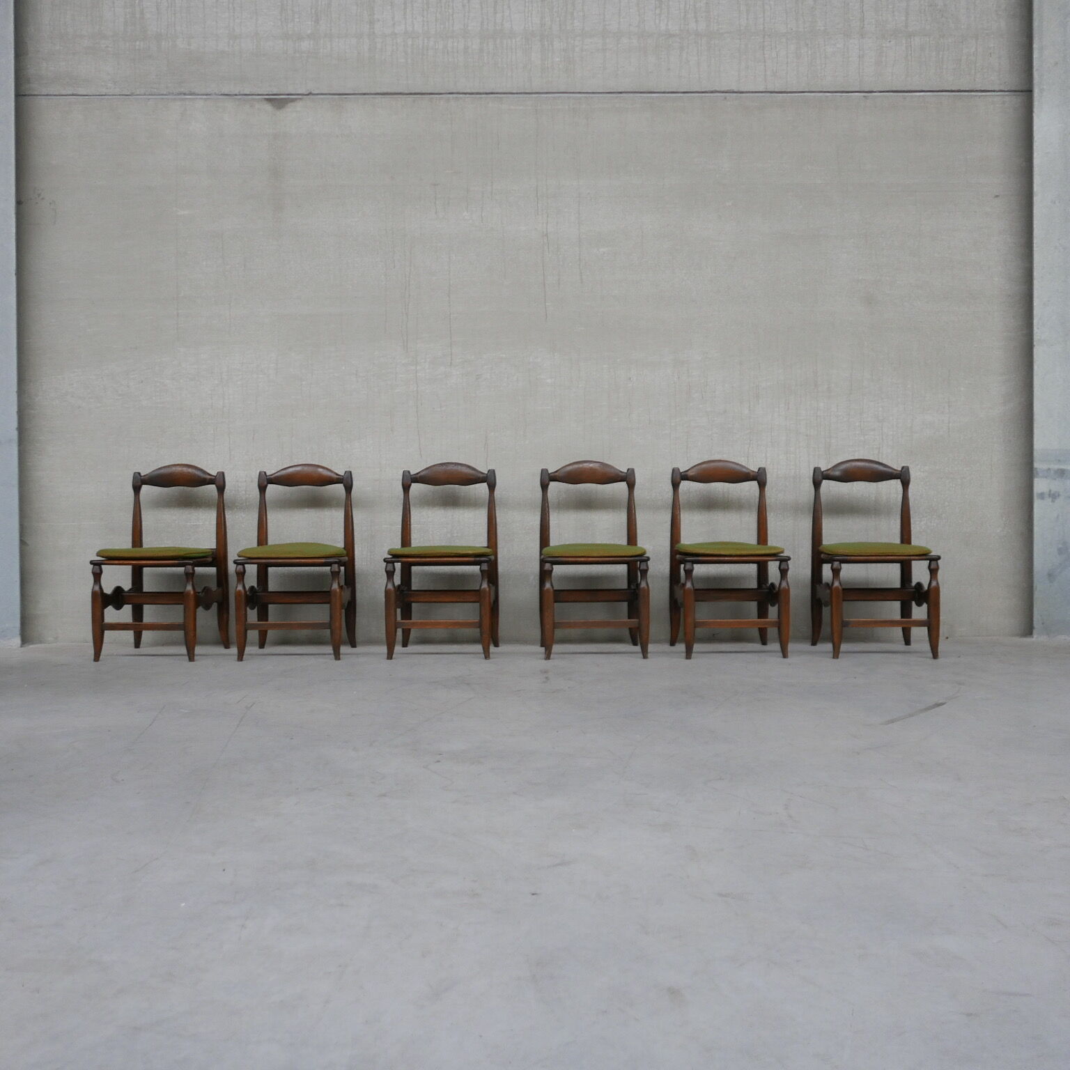 Set of six chairs by Guillerme et Chambron